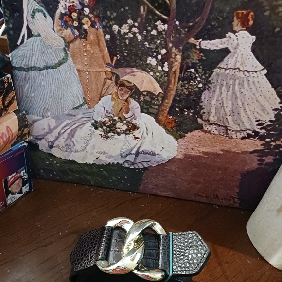 🎁Zara Leather Belt Brown Alligator🇪🇸 Pattern,Fits 27"-34",Like New!,🎁 🍎 💝 - Picture 8 of 12